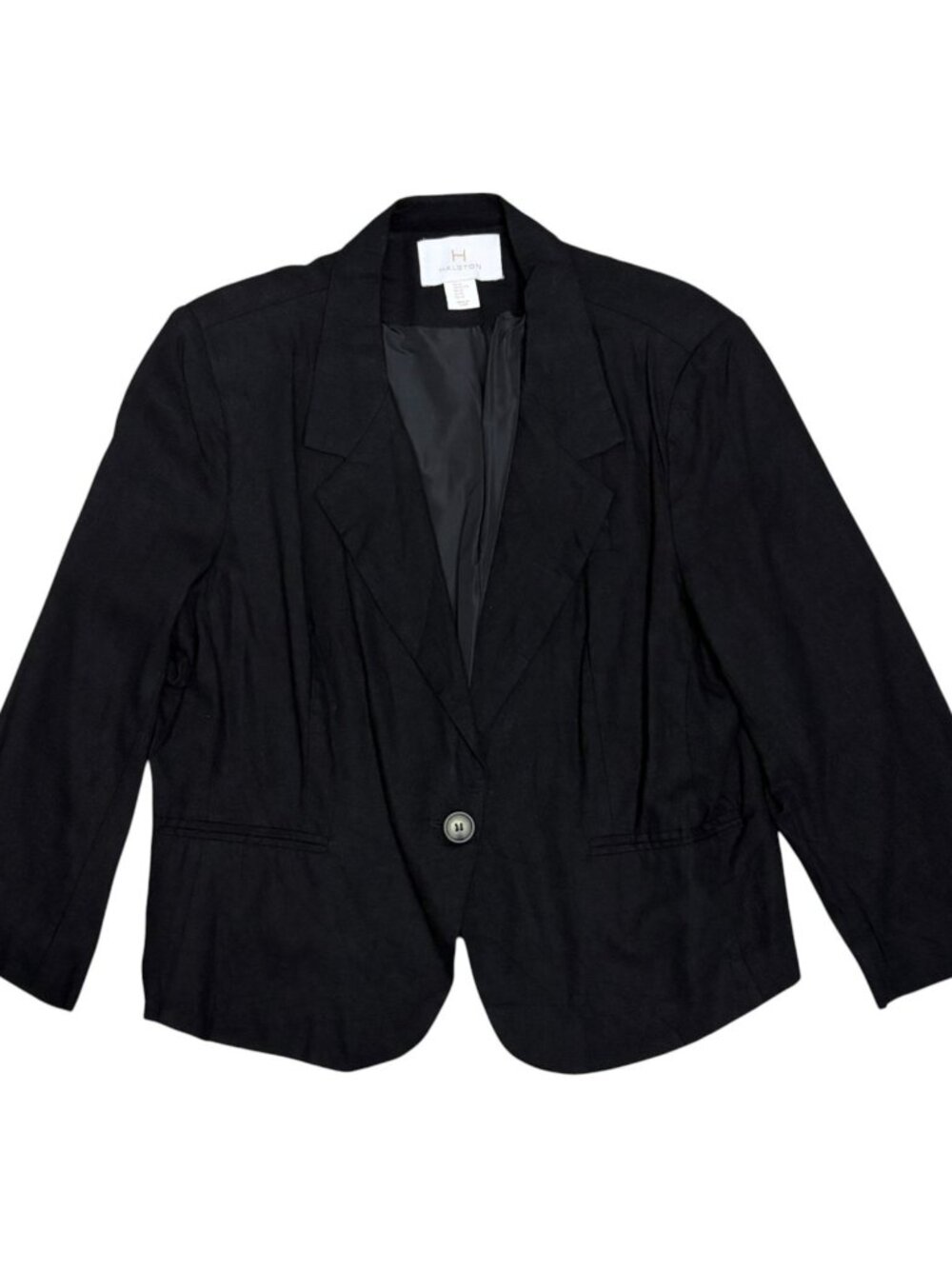 HALSTON Linen Blazer Jacket Business Casual Lightweight Sport Coat Womens XL